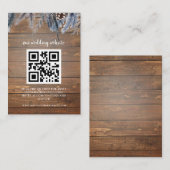 QRコードRSVPのWeb結婚サイトのエンクロージャカード 名刺 (正面/裏面)