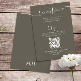 QRコードRSVPオンライン披露宴書道スクリプト エンクロージャーカード