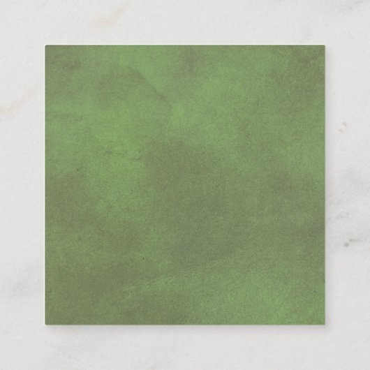 QRコードRSVPグリーン縁どとハート結婚の エンクロージャーカード (裏面)