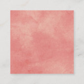 QRコードRSVPコーラルピ縁どック染色結婚s エンクロージャーカード (裏面)