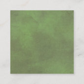 QRコードRSVPステンドグリーン、ハート結婚ズエンクロス エンクロージャーカード (裏面)