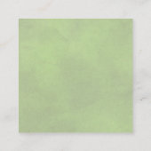 QRコードRSVPステンドセージ緑結婚の囲い エンクロージャーカード (裏面)