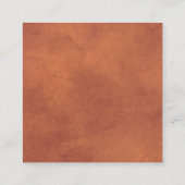 QRコードRSVPステンドテラコッタ結婚の エンクロージャーカード (裏面)