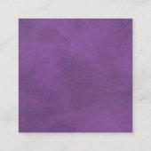 QRコードRSVPパープル縁どとハート結婚の エンクロージャーカード (裏面)