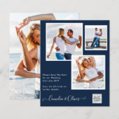 QRコードRSVPブルー (正面/裏面)