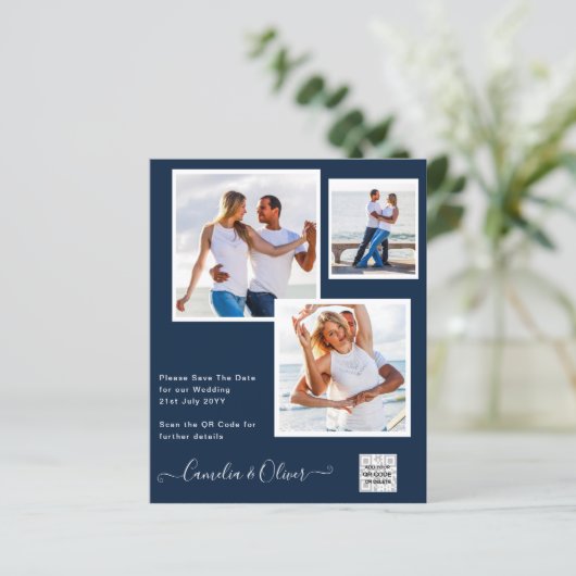 QRコードRSVPブルー (スタンド正面)