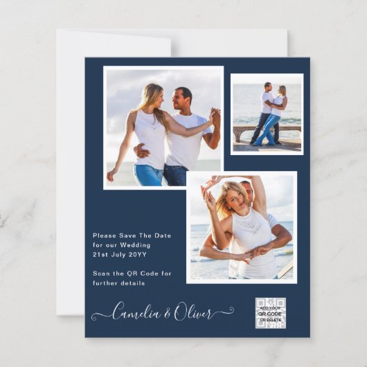 QRコードRSVPブルー (正面)