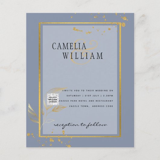 QRコードRSVPブルー チラシ (正面)