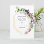 QRコードRSVP庭園の結婚式 招待状 (スタンド正面)