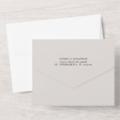 QRコードRSVP書道エグエレガントシェル結婚ズ オールインワン招待状 (裏面)