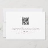 QRコードRSVP |モダン3枚の写結婚真 招待状 (裏面)