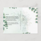 QRコードRSVP Eucalyptus 葉Greenery結婚 Po ポストカード (裏面)