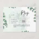 QRコードRSVP Eucalyptus 葉Greenery結婚 Po ポストカード (正面)