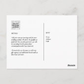 QRコードRSVP Eucalyptus 葉Greenery結婚's ポストカード (裏面)