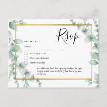 QRコードRSVP Eucalyptus 葉Greenery結婚's
