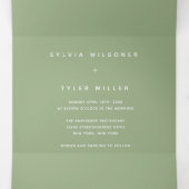 QRコードSageミニマリスト写真 三つ折り招待状 (内部中)