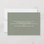 QRコードSage Greenフローラ結婚のQR RSVP (裏面)