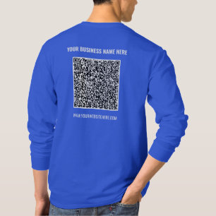 QRコードTシャツあなたのビジネス名ウェブサイト情報 Tシャツ