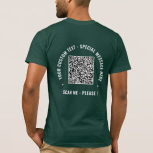 QRコードTシャツのデザイン - カスタムテキスト情報 Tシャツ