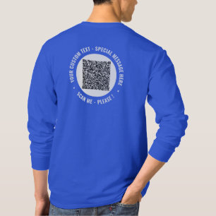 QRコードTシャツの例(文字付カスタム) Tシャツ