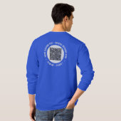 QRコードTシャツの例(文字付カスタム) Tシャツ (裏面フル)