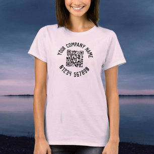 QRコードTシャツ付きビジネスプロモーション Tシャツ