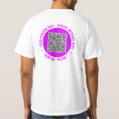 QRコードTシャツ(カスタム文字とカラー) Tシャツ (裏面)