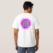 QRコードTシャツ(カスタム文字とカラー) Tシャツ (裏面フル)