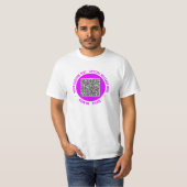 QRコードTシャツ(カスタム文字とカラー) Tシャツ (正面フル)