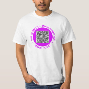 QRコードTシャツ(カスタム文字とカラー) Tシャツ