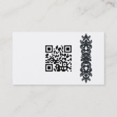 QRコードV付きのシンプルで洗練された名刺 名刺 (裏面)