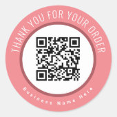 QRコードWebサイトご注文ありがとうございます ラウンドシール (正面)