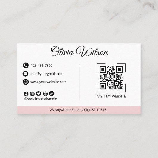 QRコードWebサイトのビジネモダンスカード 名刺 (裏面)