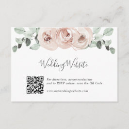 QRコードWebサイトフローラ緑化ほこりバラ結婚ズ エンクロージャーカード