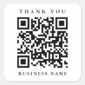 QRコードWebサイトリンクありがとうございますビジネス スクエアシール (正面)