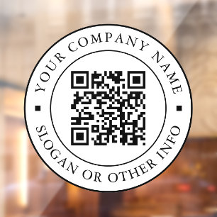 QRコードWebサイトリンク白黒ビジネス ウィンドウサイン