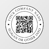 QRコードWebサイトリンク白黒ビジネス ウィンドウサイン (シート)