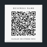 QRコードWebサイトリンク白黒ビジネス マグネット<br><div class="desc">QRコードのカスタムWebサイトリンクを使用して独自のビジネスマグネットを作成する。このデザインの詳細なカスタマイズについてクリックは、青色のデザインツールボタンをクリック。</div>