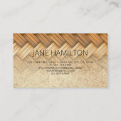 QRコードWicker金ゴールドプロファイル名刺 名刺 (裏面)