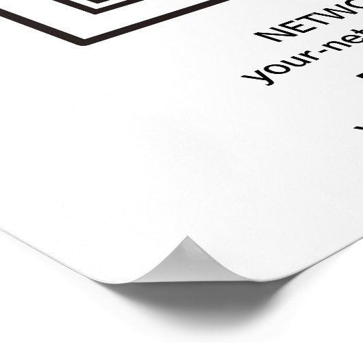 QRコードWIFIを接続するためにゲストlスキャンする ポスター (角)