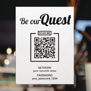 QRコードWIFIを接続するためにゲストlスキャンする ポスター