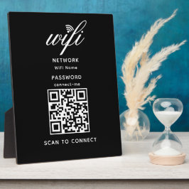 QRコードWifiインターネットパスワードブラックプラーク フォトプラーク
