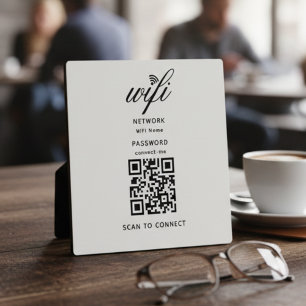 QRコードWifiインターネットパスワードホワイトプラーク フォトプラーク