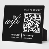 QRコードWifiスキャンして接続するカスタムブランドブラック フォトプラーク (側面)