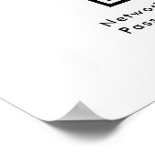 QRコードWifiスキャンして接続するカスタムブランドホワイト ポスター (角)