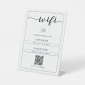 QRコードWifiネットワークパスワードロゴビジネスカフェ 台座サイン (正面)