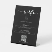 QRコードWifiネットワークパスワードロゴビジネスカフェ 台座サイン (正面)