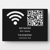 QRコードWifiパスワードとネットワークのパーソナライズ フォトプラーク (正面)