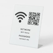 QRコードWifiパスワードとネットワークのパーソナライズ 台座サイン (正面)
