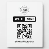 QRコードWifiビジネスロゴスキャンで接続 フォトプラーク (正面)